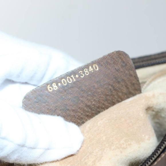 GUCCI GG Supreme Web Sherry Line Shoulder Bag PVC Leather Beige Gold Auth 88635 - Picture 12 of 16